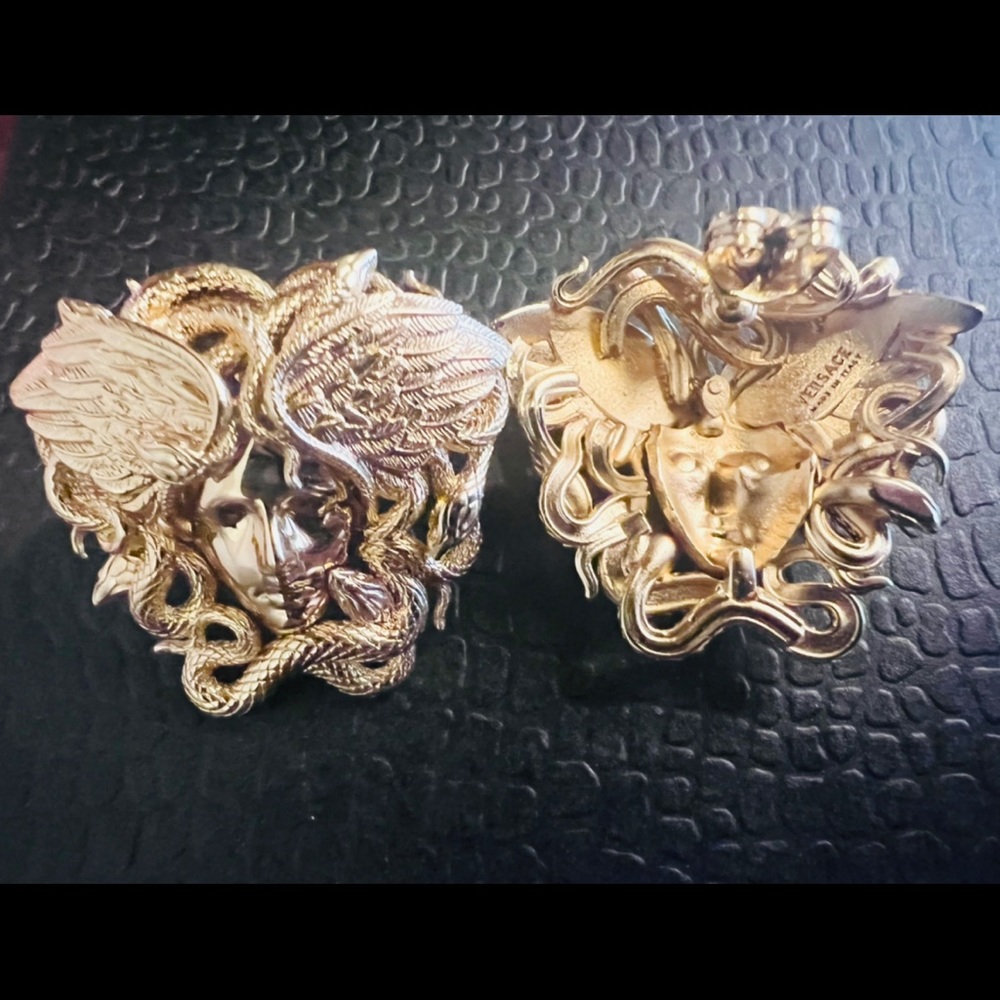 Authentic Versace Medusa Statement Earrings